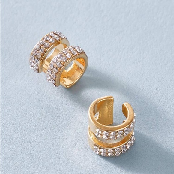 Gold Earring Cuff Set - Picture 5 of 6